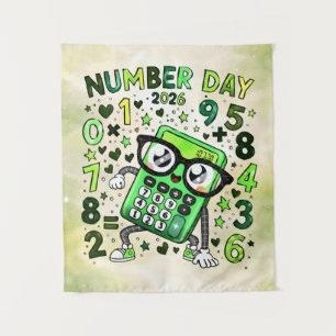 Number Day 2026 Cute Maths Calculator Poster Tapestry