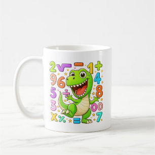 Number Day 2026 Cute Maths Dino Outfit Coffee Mug