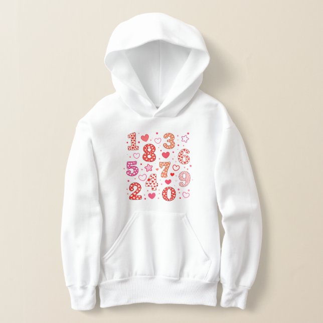 Number Day 2026 Maths Hoodie for Kids (Laydown)