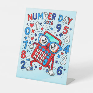 Number Day 2026 Maths Pedestal Sign for Schools