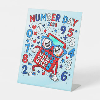 Number Day 2026 Maths Pedestal Sign for Schools