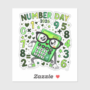 Number Day 2026 Maths Sticker for Kids