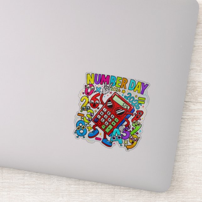 Number Day 2026 Maths Sticker for Kids UK Schools (Detail)