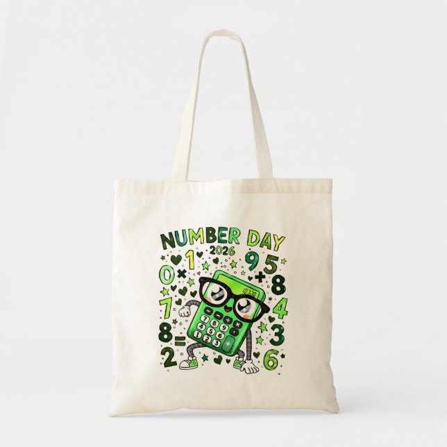 Number Day Calculator Math Design Tote Bag (Front)