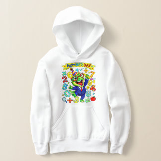 Number Day Dinosaur Math Hoodie for Kids