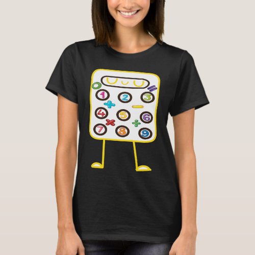 number day maths kids costume numbers math day cal T_Shirt