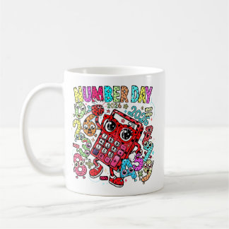 Number Day Maths Mug | Fun Calculator Character