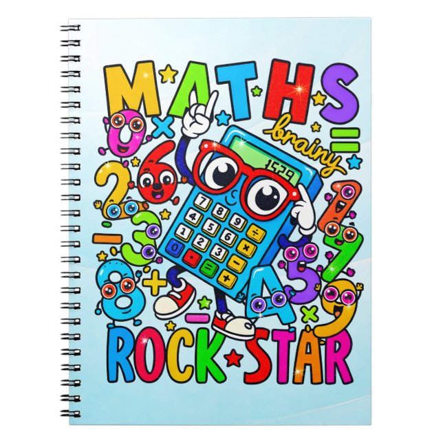 Number Day Maths Notebook | Maths Rock Star (Front)
