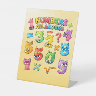 Number Day Maths Numbers Pedestal Sign