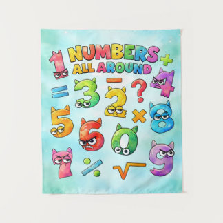 Number Day Numbers All Around Maths Banner for Sch Tapestry