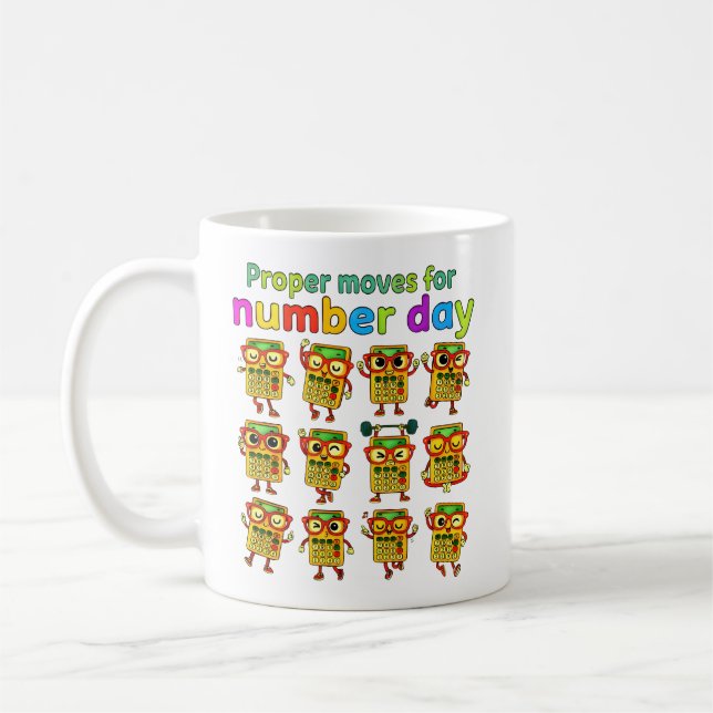 Number Day Proper Moves Funny Maths Mug (Left)
