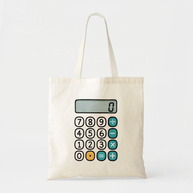 Number Day Simple Calculator Math Tote Bag (Front)
