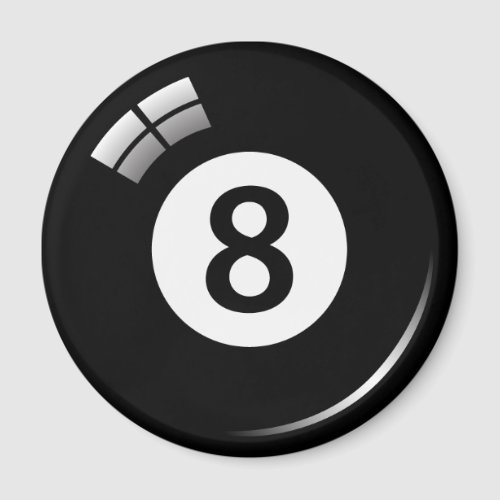 Number eight magic pool ball fridge magnet