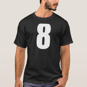 Number Eight Numeral 8 Plain White Numbers Premium T-Shirt