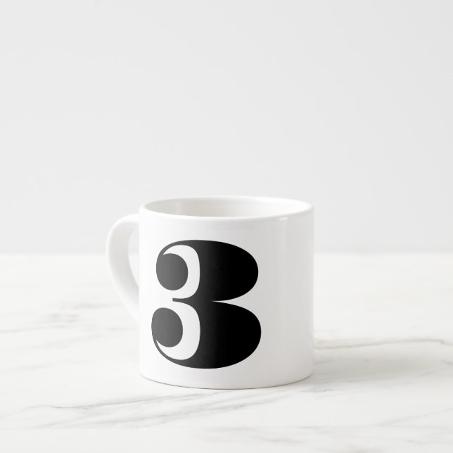 Number Espresso Coffee Mug (Front Left)