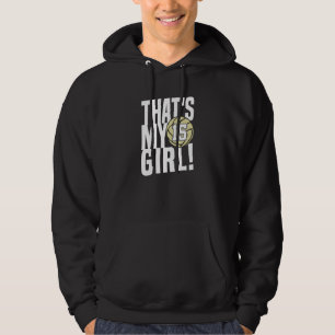 Number Fifteen That's My Girl  15 Volleyball Mom D Hoodie
