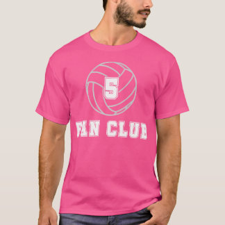 Number Five 5 Fan Club Volleyball Mom Dad Family T-Shirt