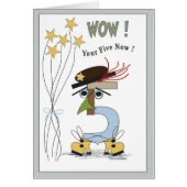 Number Five Birthday Card (Front)