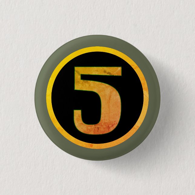 number five button (Front)