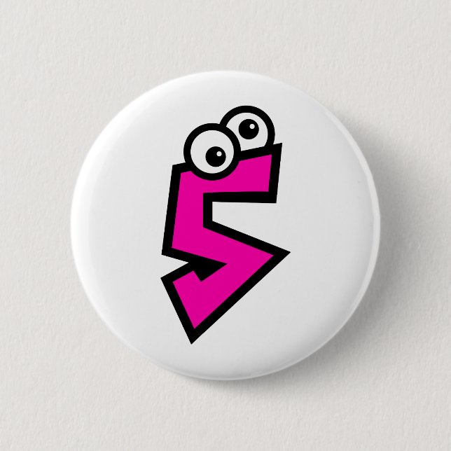 Number Five Pinback Button (Front)