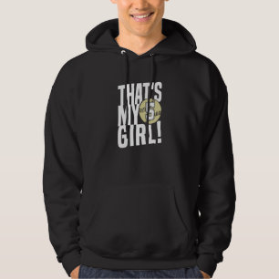 Number Five That's My Girl  5 Softball Mom Dad Fam Hoodie