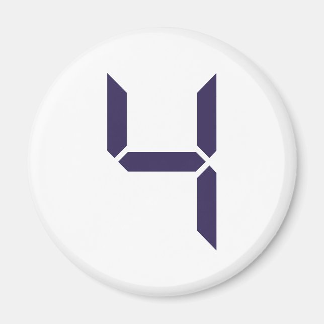 Number - Four - 4 Magnet (Front)