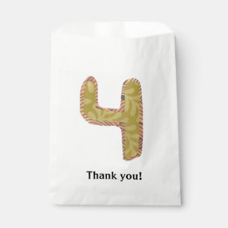 Number Four Favor Bags