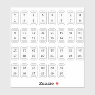 Number Index Dividers Numeric Side Tabs Foldable Sticker