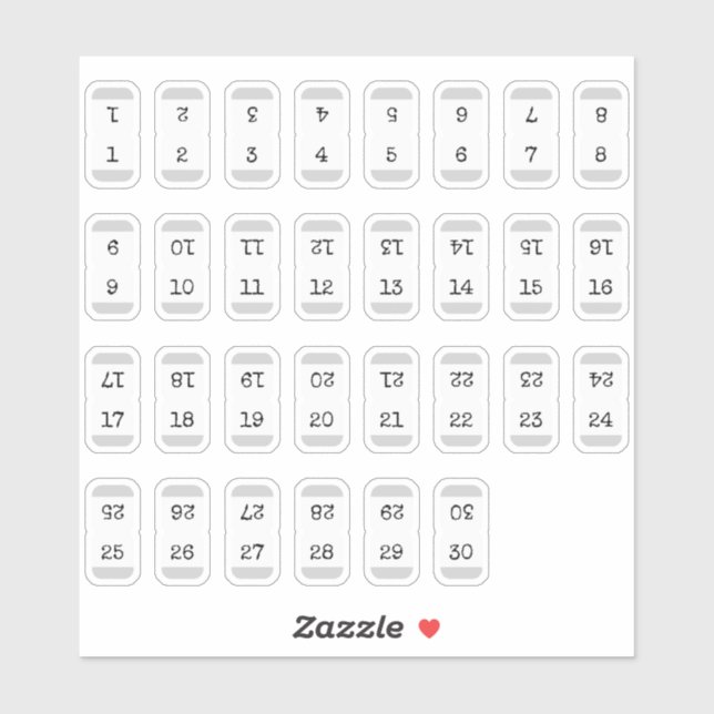Number Index Dividers Numeric Side Tabs Foldable Sticker (Sheet)