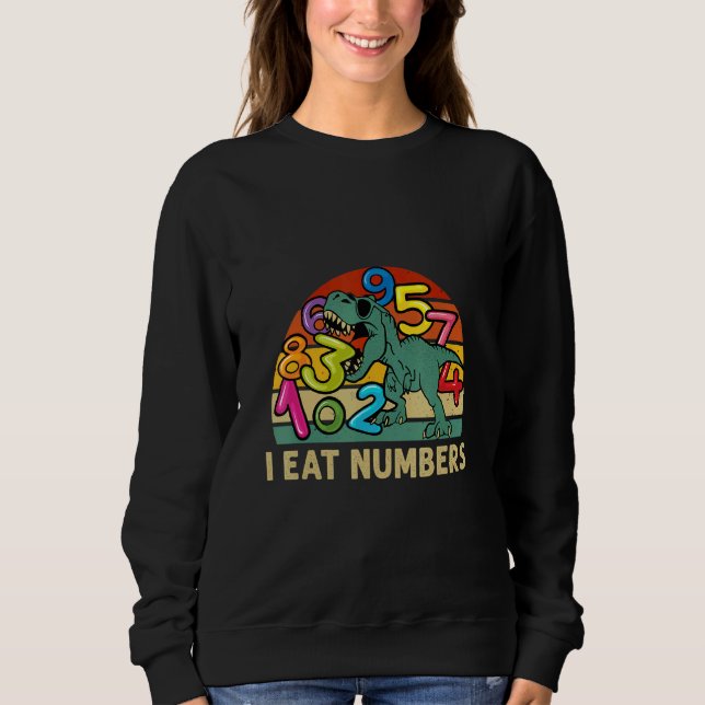 Number Learning calculator costume matc day Math O Sweatshirt (Front)