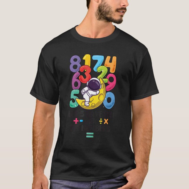 Number Learning calculator costume matc day Math O T-Shirt (Front)