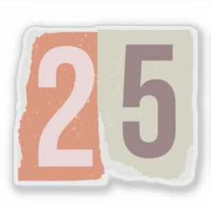 Number Magazine Ransom 25 Sticker
