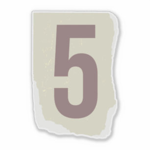 Number Magazine Ransom 5 Sticker
