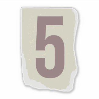 Number Magazine Ransom 5 Sticker