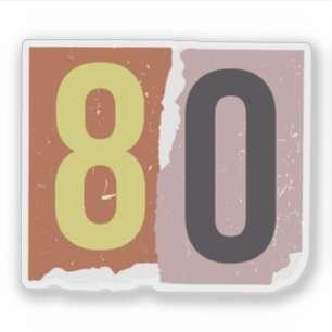Number Magazine Ransom 80 Sticker