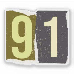 Number Magazine Ransom 91 Sticker