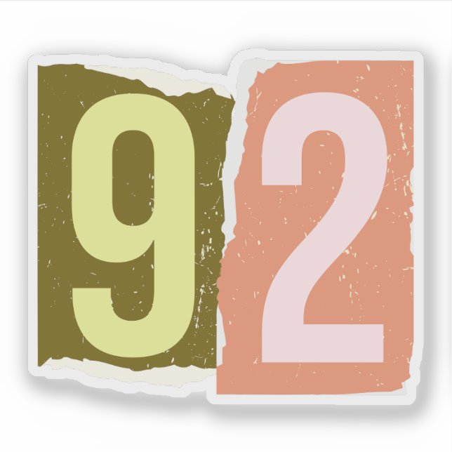 Number Magazine Ransom 92 Sticker (Front)