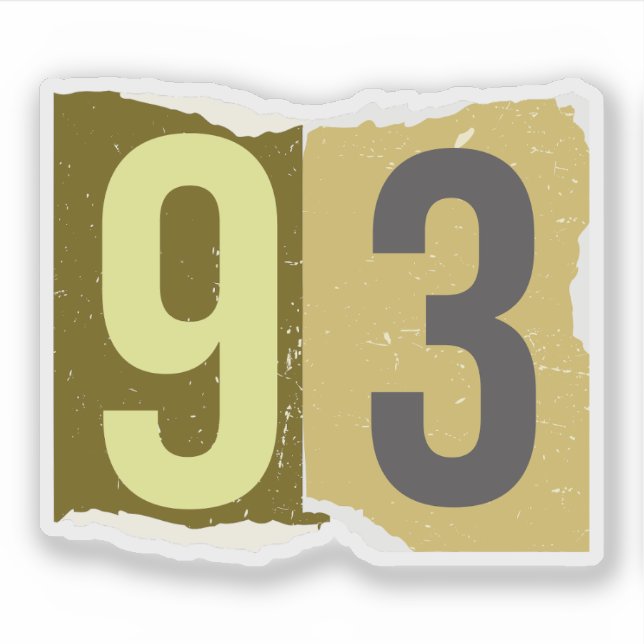 Number Magazine Ransom 93 Sticker (Front)