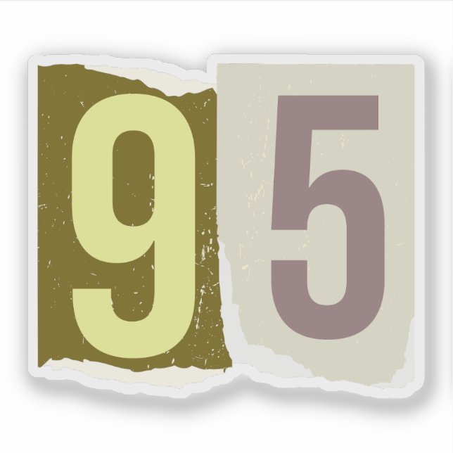 Number Magazine Ransom 95 Sticker (Front)