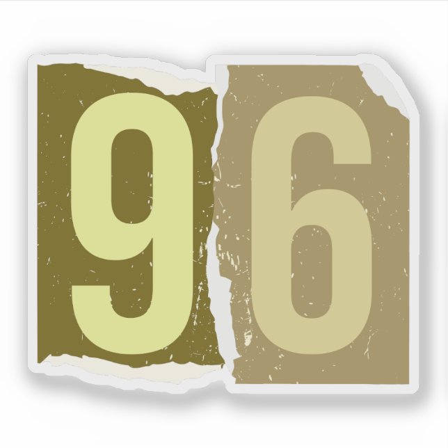 Number Magazine Ransom 96 Sticker (Front)