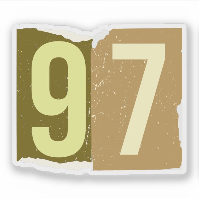 Number Magazine Ransom 97 Sticker (Front)