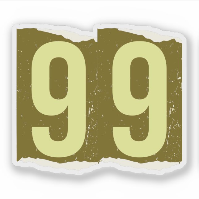 Number Magazine Ransom 99 Sticker (Front)