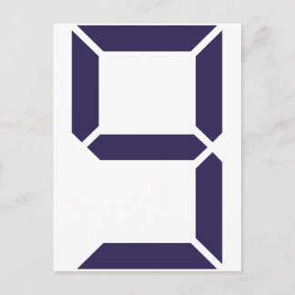 Number - Nine - 9 Postcard