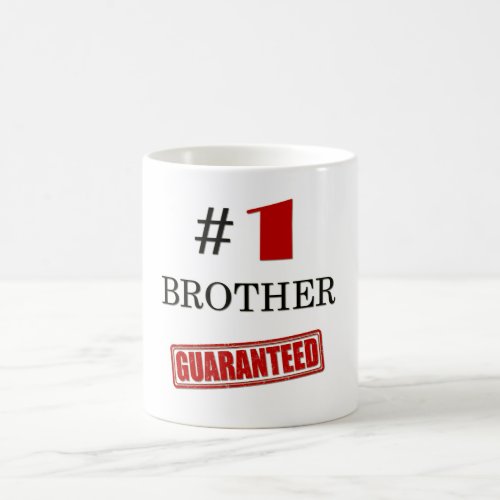 Number One 1 Brother Minimal Black Funny Coffee Mug