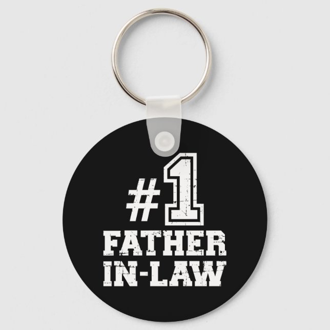 Number one 1 father-in-law keychain (Front)