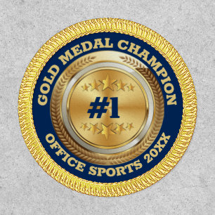 Number one #1 gold medal winner personalized patch