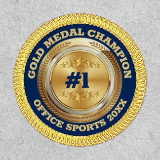 Number one #1 gold medal winner personalized patch