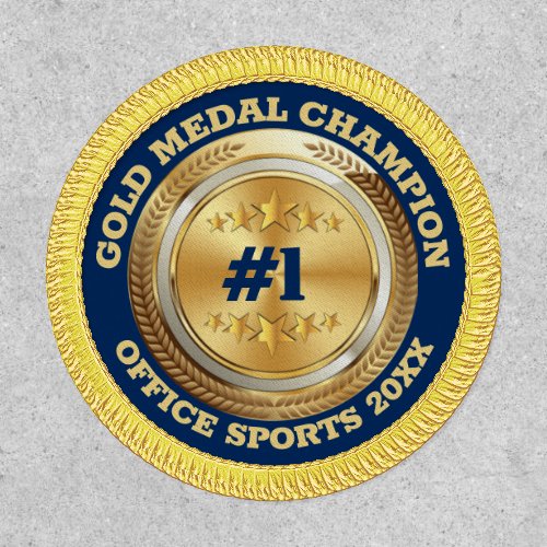 Number one 1 gold medal winner personalized patch