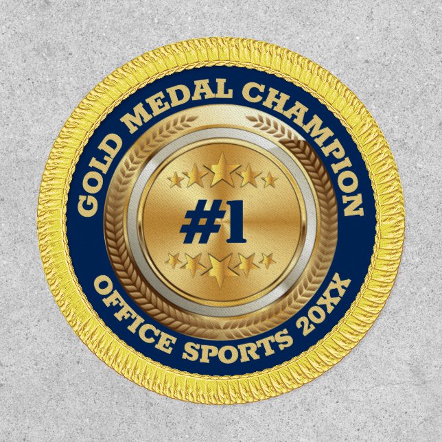 Number one #1 gold medal winner personalized patch (Front)