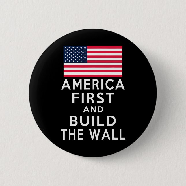Number One Again And Build A Wall  Button (Front)
